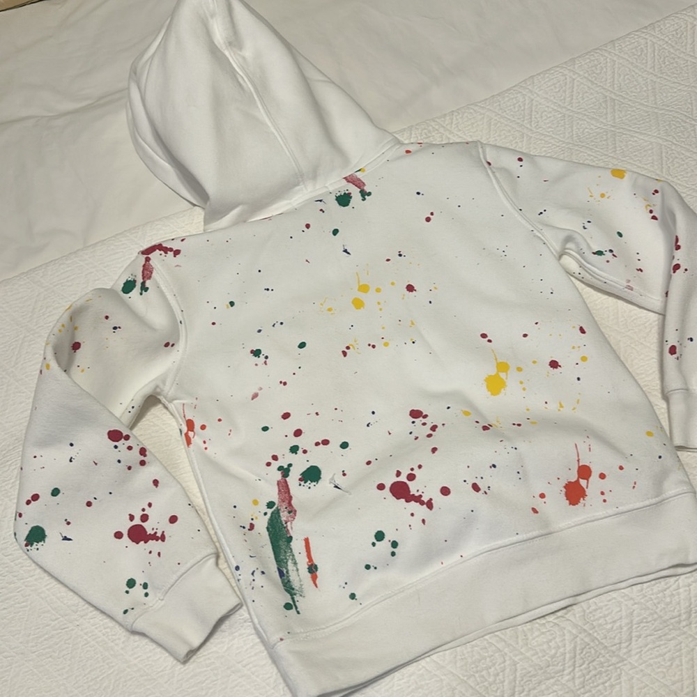 POLO RALPH LAUREN KIDS PAINT SPLATTERED HOODIE SIZE 7 - Picture 7 of 8